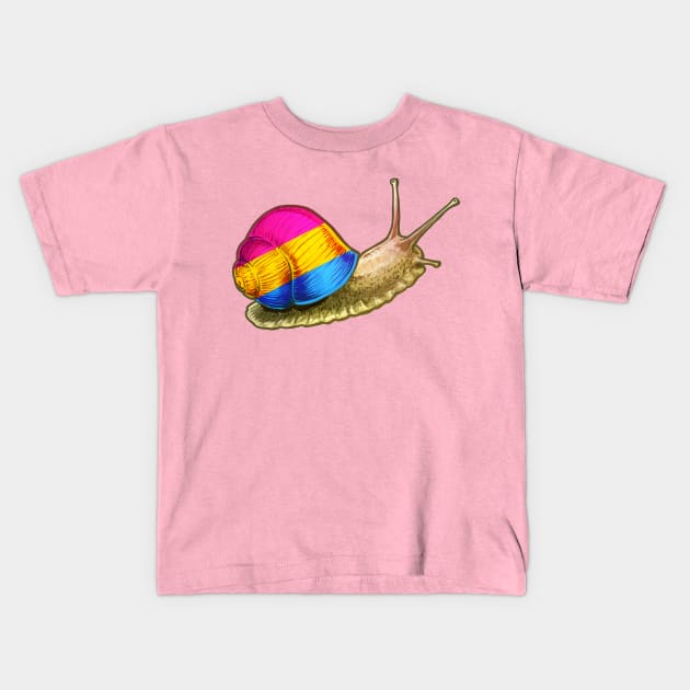 Pan Snail Kids T-Shirt by Merdet